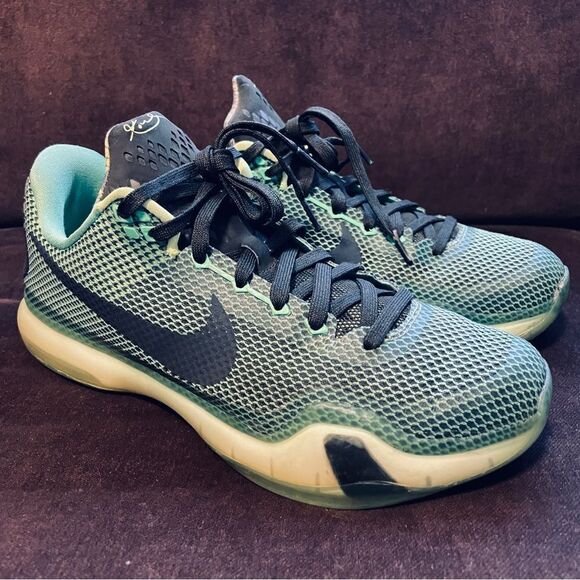 Nike Kobe Bryant X 10 size 9 US 42.5 EUR "vino" Green and Black Athletic Shoes - Picture 2 of 12